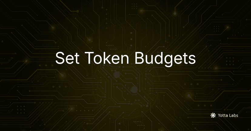 Set Token Budgets for an AI Product